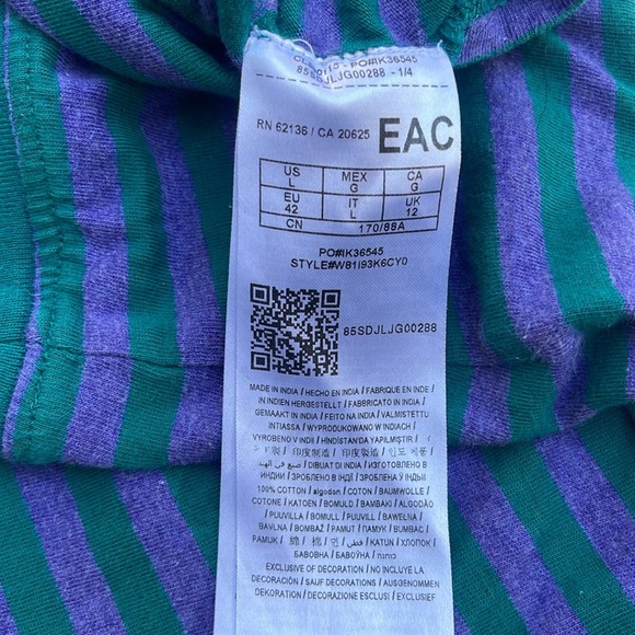 Cropped Collared Stripe Guess Shirt - Picture 6 of 6